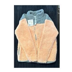 Salt Creek Gray Pink Sunrise Fleece Zip Jacket Size M